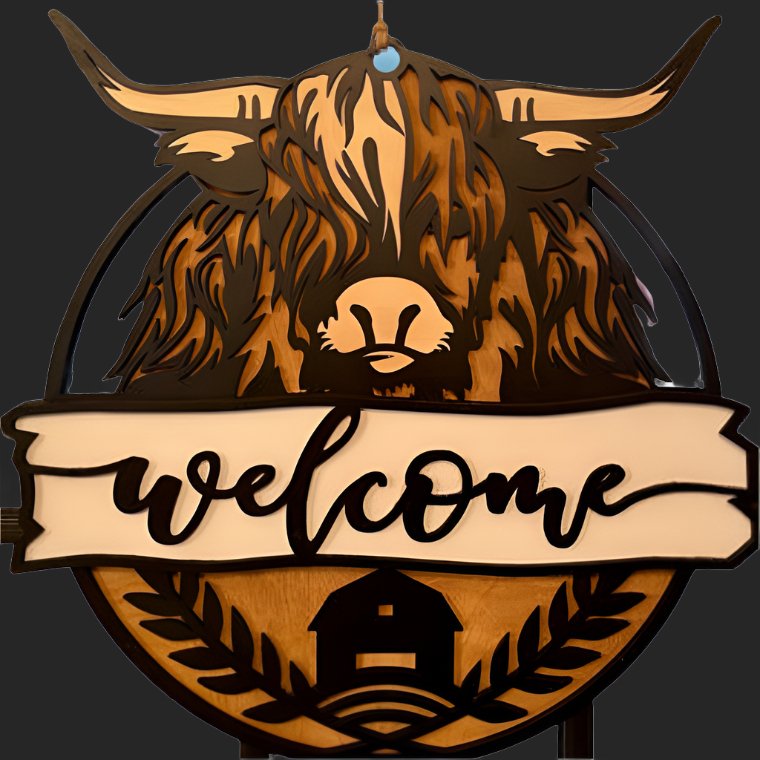 Highland Cow Sign